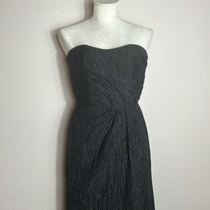 Elegant Black Strapless Prom Dress